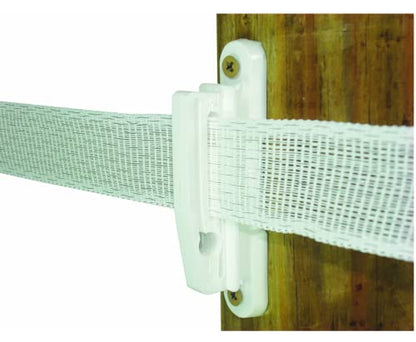 25-Pack Electric Fence Wood Post Poly Tape Insulators, White - color: White
