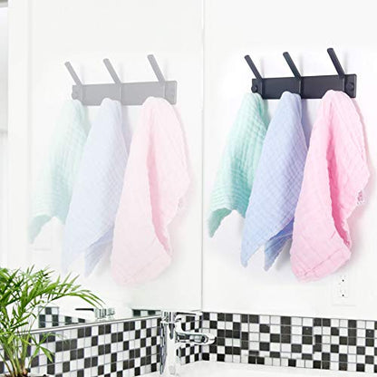WEBI Coat Rack Wall Mounted,3 Coat Hooks for Hanging Coats,Heavy Duty Metal Hook Rack Hook Rail Coat Hanger Wall Coat Rack with Hooks for Clothes Entryway Jacket,Black - size: 3 Hooks