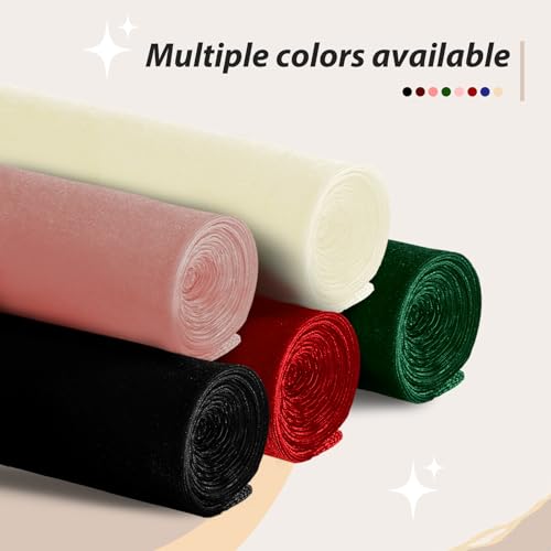 KKJIAF Half Yard Black Stretch Velvet Fabric 60" Wide for DIY Crafts - color: Black, size: Half Yard