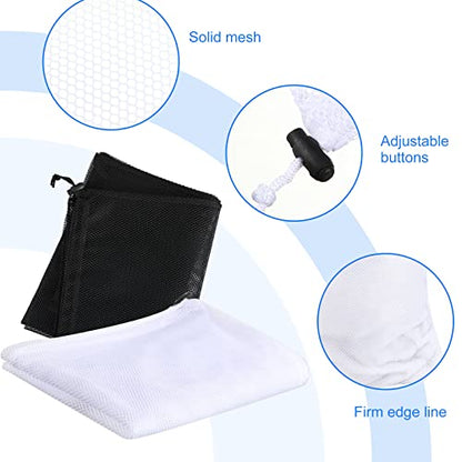 Berlune 30 Pack Large Mesh Laundry Bags - color: Black, White