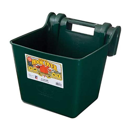 Little Giant HF15GREEN Heavy Duty 15 Quart Mountable Plastic Hook Over Feeder, Green (6 Pack)