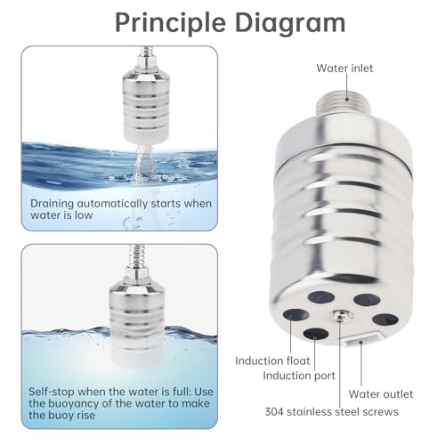 2pcs Water Float Valve Automatic Water Level Control Valve 1/2in to 3/4in | 304 Stainless Steel Auto Shut Off for Fish Tank Swimming Pool Livestock Trough - style: Style 2