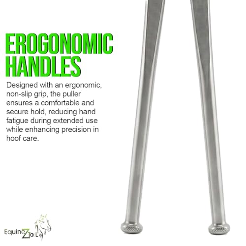 14" Horse Shoe Puller–Premium Vanadium Steel Farrier Tool with Dull Finish,Heavy-Duty Design for Professional Hoof Care,Precision Pulling,Durable,Ergonomic Grip for Efficient Hoof Removal and Shoeing