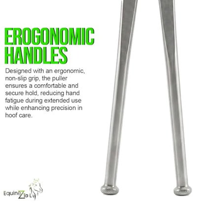 14" Horse Shoe Puller–Premium Vanadium Steel Farrier Tool with Dull Finish,Heavy-Duty Design for Professional Hoof Care,Precision Pulling,Durable,Ergonomic Grip for Efficient Hoof Removal and Shoeing