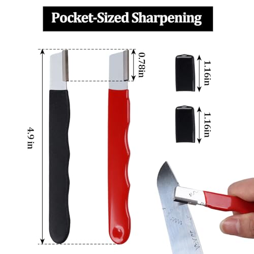 2 Pack Pocket Sized Garden Tool Blade Sharpener Sharpening Tool for Pruners, Shears, Knives, Axes Portable & Easy to Use for Gardening, Camping, Outdoors - size: 2 Pack