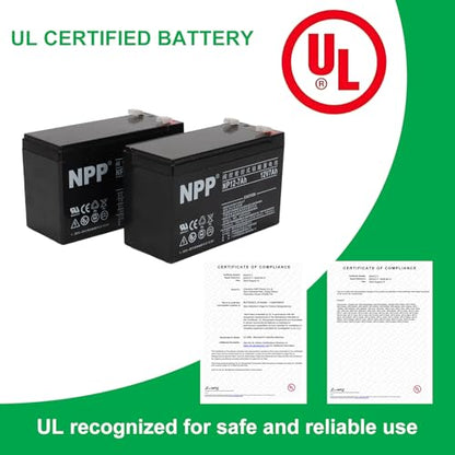 2025 New Upgraded Steel Battery Box with 2 Batteries Kit(12V 7AH Lead-Acid), for 12/24V Driveway Swing Gate Opener, Upgraded ABBT Battery Box Kit (Kit with 2 Batteries)