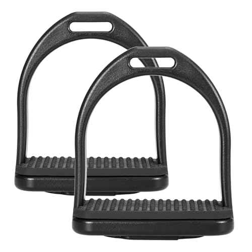 2 PCS High Strength Stirrups, Plastic Horse Riding Stirrups with Non Slip Rubber Pad, Horse Riding Tool Accessories for Kids (Small)