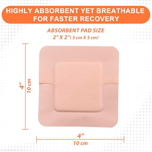 MedVance Silver Foam Sterile Highly Absorbent Dressing, 4"x4", Box of 5 | Sterile And Individually Wrapped - Absorbent Antibacterial Dressing - Prevents Infection Of Wounds - Promotes Healing - size: 4"x4" Silver