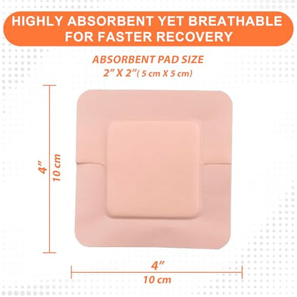 MedVance Silver Foam Sterile Highly Absorbent Dressing, 4"x4", Box of 5 | Sterile And Individually Wrapped - Absorbent Antibacterial Dressing - Prevents Infection Of Wounds - Promotes Healing - size: 4"x4" Silver