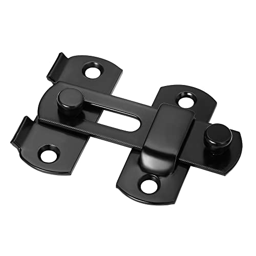 2 Packs Black Stainless Steel Barn Door Latch Bi-fold Door Lock_S - color: Small Black