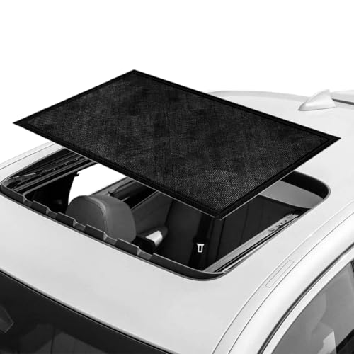 Car Sunroof Sun Shade, Magnetic Quick Install UV Sun Protection Auto Roof Screen Cover for Overnight Camping, Breathable Sunshade Mesh for Vehicle Moonroof and Side Window