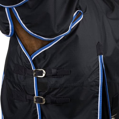 Horze Glasgow Full Neck Turnout - color: Dark Blue, size: 69 in