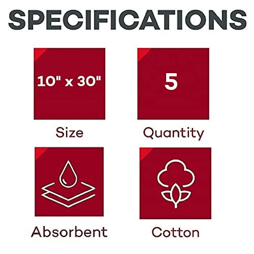 Dealmed Multi-Trauma Dressing - 10" x 30" Sterile Emergency Pad - 5 Count - size: Pack of 5, style: 10" x 30"