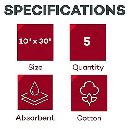 Dealmed Multi-Trauma Dressing - 10" x 30" Sterile Emergency Pad - 5 Count - size: Pack of 5, style: 10" x 30"