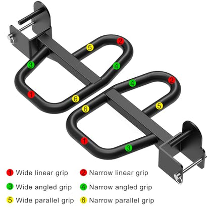 SELEWARE Dip Bar Attachment for Power Rack, 2 x 2 Tube, Multi Grip Handle - color: Multi Grip Dip Bar Attachment for 1" or 5/8" Hole of 3x3 inch Rack