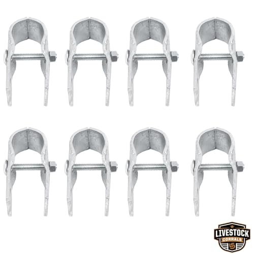 Wood Panel Clamps – Made in USA, 1-5/8” Corral Panels, Attach Lumber to Horse Stalls & Round Pens, 8-Pack