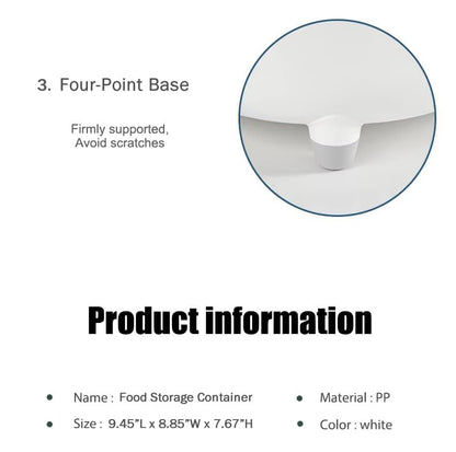 Food Storage Container with Lid, 11lbs Airtight Food Storage Bin for Rice, Cereal, Flour & Pet Food, BPA-Free Moisture-Proof Kitchen Storage Container, White