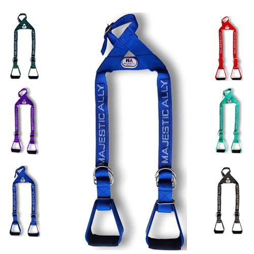 Majestic Ally Nylon Overlay Adjustable Heavy Duty Padded Youth Stirrup - color: Royal Blue