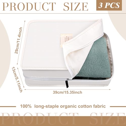 3 Pcs Cotton Sweater Storage Bags 15 Inch for Cashmere - size: 15 inch
