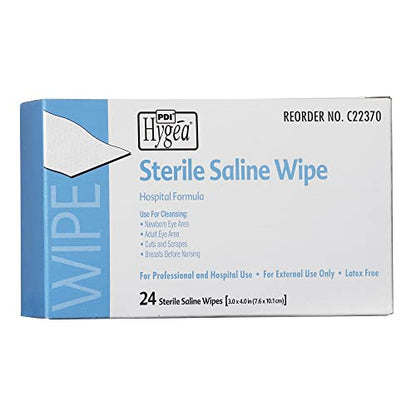 Hygea Saline Wipe 4 x 6" C22370, 1 Pack 24 Wipes