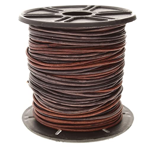 The Beadsmith Leather Cord – Gypsy Dyed Sippa – 1mm Spool – 25 Yards/22.86 Meters – Indian Leather Thong Ideal for Braiding, Beading, Necklaces, Fine Lacing, Hair Accessories & DIY Jewelry Making - size: 1mm, style: Gypsy Dyed Sippa – 25 Yards