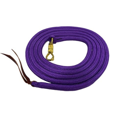 PARELLI 12 Foot Training Rope - Strong Everyday Use All-Purpose Horse Lead Rope with Loop & Latigo Popper | 9/16" Diameter Smooth Yachting Braid, Purple - color: Purple