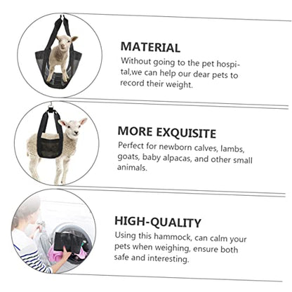 GANAZONO Adjustable Weighing Sling for Small Livestock Newborn Lamb Calf Puppy Weight Scale Carrier Durable Hanging Weight Scale Sling for Easy Weighing of Animals