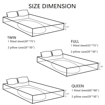 Coastal Turtle Bedding Set Queen Size,1 Fitted Sheet+2 Pillowcases. - color: Color, size: Queen