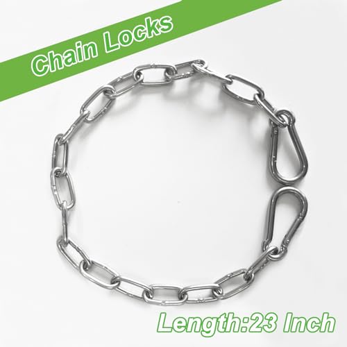 Gate Chain Lock,Gate Latch Chaining Lock for Livestock Horse Goat Cows Stall,Outdoor Fence Gate,Yard, Barn - size: 20INCH 2PCS