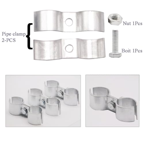 6Pcs Chain Link Panel Clamps, 12mm, Silver - color: 12mm