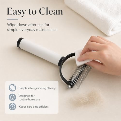 Pet Pro Dematting Comb for Dogs & Cats, Undercoat Rake Deshedding Brush for Long Hair Pets, Removes Loose Fur and Tangles