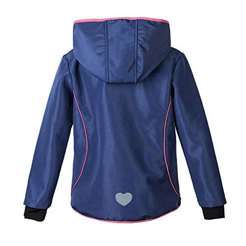 M2C Girls Hooded Fleece Lined Waterproof Windproof Jacket - color: Blue, size: 5T