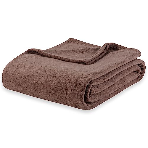 Berkshire Blanket Microfleece Throw Size Bed Throw Blanket Taupe, Lightweight Soft Breathable Plush Micro Fleece Throw Blanket for Travel, Bed and Couch, 50x60 Inches - color: Foal, size: Throw/Throw XL
