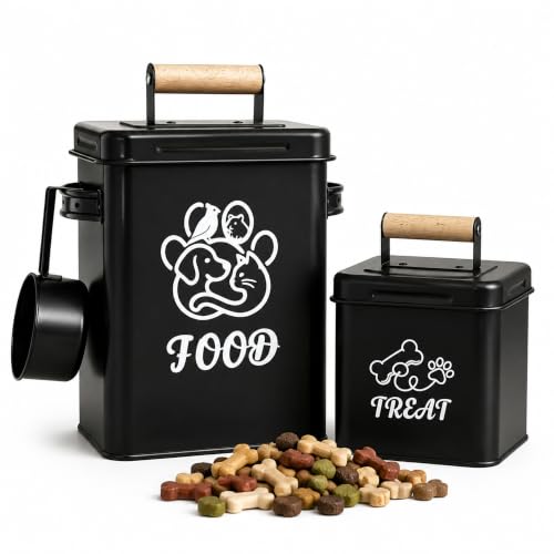 Airtight Dog Treat Container Set of 2 - color: Black