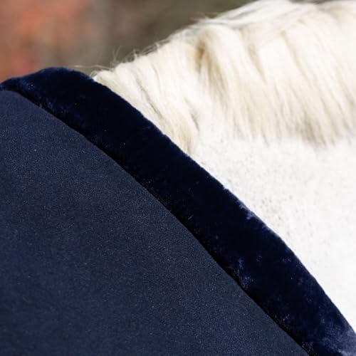 Equinavia Koselig Fleece Cooler - Navy/Brown - 68 in - color: Navy/Brown, size: 68 in