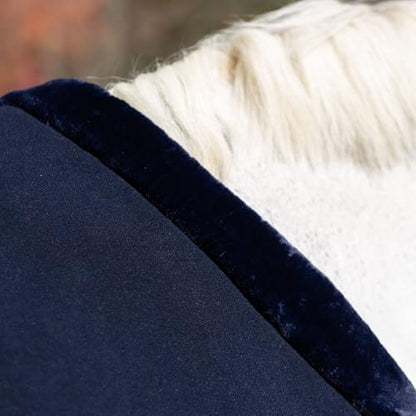 Equinavia Koselig Fleece Cooler - Navy/Brown - 68 in - color: Navy/Brown, size: 68 in