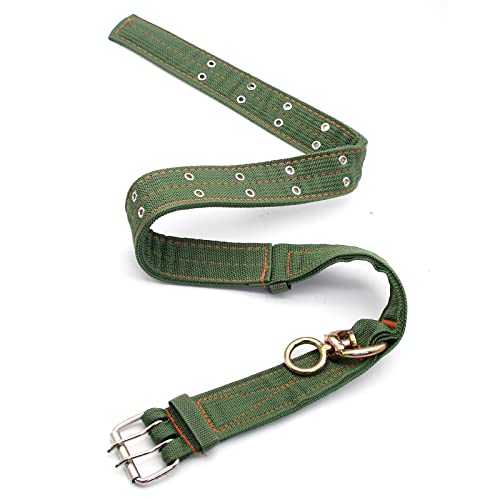 Adjustable Cow Collar,56 inch Four-Layer Thickened Canvas Cattle Neck Collar with 2-Rows Metal Buckle,Neck Strap for Cattle,Goat,Horse,Large Dog (Large) - size: Large