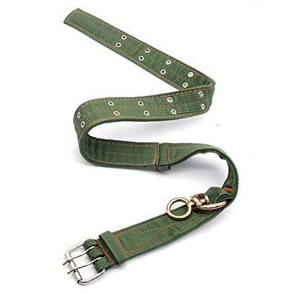 Adjustable Cow Collar,56 inch Four-Layer Thickened Canvas Cattle Neck Collar with 2-Rows Metal Buckle,Neck Strap for Cattle,Goat,Horse,Large Dog (Large) - size: Large