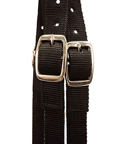 Tahoe Tack Double Layer Nylon Full Horse Headstall with Split Reins - color: Red, size: Pony (Small)
