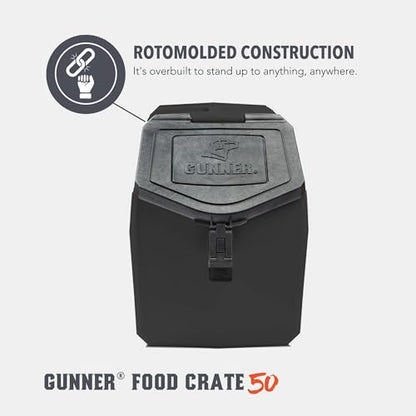 GUNNER 50 Lb Dog Food Storage Container, Black, IP66 Waterproof, Airtight - color: BLACK - 50 LBS, size: 50 lbs