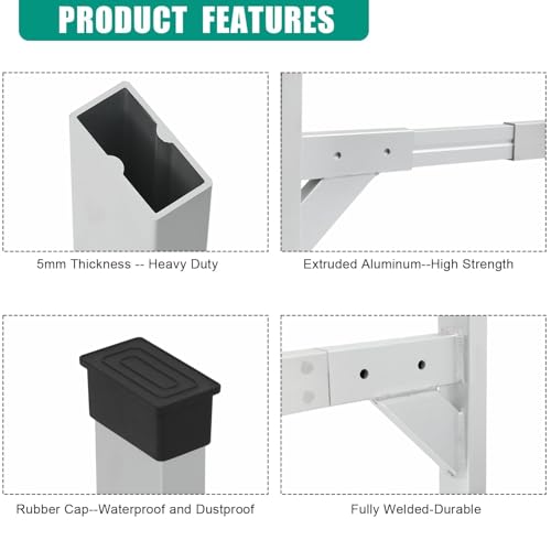 Aluminum Trailer Roof Ladder Rack for Enclosed and Open Trailers