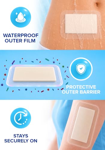 10Pcs Silicone Foam Dressing | 6x8 Bed Sore Bandages | Wound Care FSA&HSA - size: 6x8 10ct