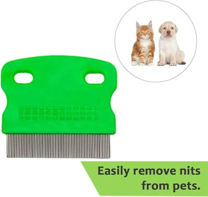 5x Hair Nit Combs Fine Tooth Metal & Plastic Lice Flea Combs for Kids, Pets & Adults Head Nit Comb Set for Head Lice, Dandruff, Flea Eggs, Grooming & Cleaning