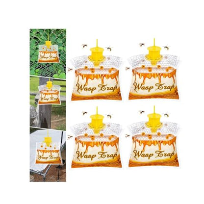 Disposable Wasp Traps Outdoor Hanging 4 Pack - size: 4 packs
