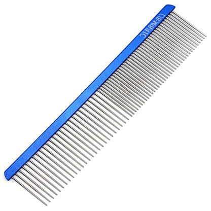 Metal Dog Grooming Combs Shedding Tangles,Knots,Mats.(7.5inches) - color: royalblue, size: Medium