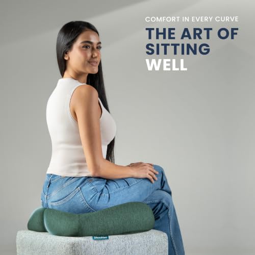 Seat Cushion for Tailbone Pain Relief, Extra Large Office Chair Cushion | Extra Large Office Chair Cushion for Healthy Sitting Posture, Sciatica Pain Relief Pillow With Extra Cover (Green - color: Green & Dark Gray