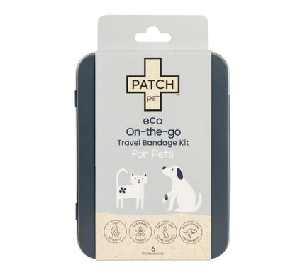 PATCH Eco Pet First Aid Kit for Dogs and Cats. Cat and Dog First Aid Kit with Bandages, Gauze Pads & Glove. Emergency Kit for Animals Including Puppy