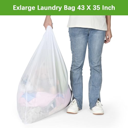 OTraki 2 Pack Extra Large Laundry Mesh Bag 43 x 35 Inch Mesh Laundry Bag Zippered Big Net Bag for Blanket Sweater Coat Bedding Sheet in Home Dorm Hotel Don't Drying, Melting 140-176℉, White - size: 35 x 43 inch