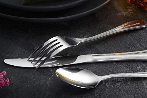 New Star Foodservice Bead Pattern 18/0 Stainless Steel Dinner/Dessert Spoon, 7.6-Inch, Set of 12, Commercial Grade - size: Dinner/Dessert Spoon (7.6-Inch)