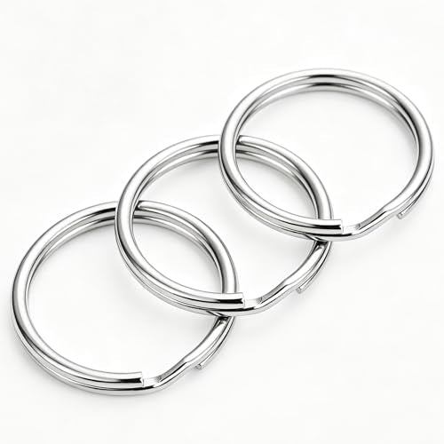 200pcs Silver Jump Ring Split Keyring Mental Connectors for Keychains, Jewelry Making, Pet Collars, Crafts 20mm - size: 20mm